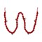 Wood Bead & Felt Jingle Bell Garland - 72" Decorative Christmas Wall Banner in Red - Festive Ornaments for Holiday Decor